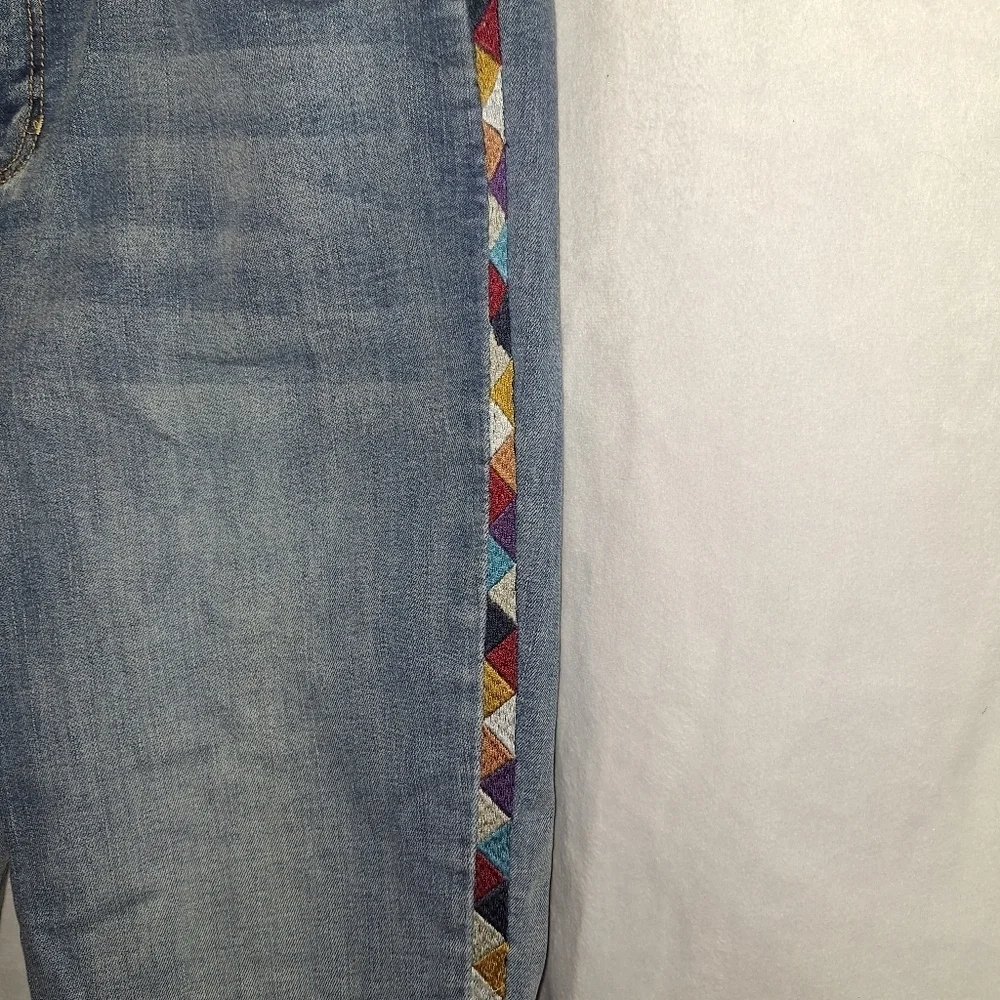 Knox Rose Light Blue Denim with Gold Stitching